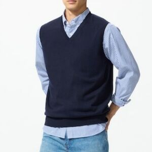 St. Croix Men's Classic Black 100% Merino Wool Vest Medium Prep Golf Office